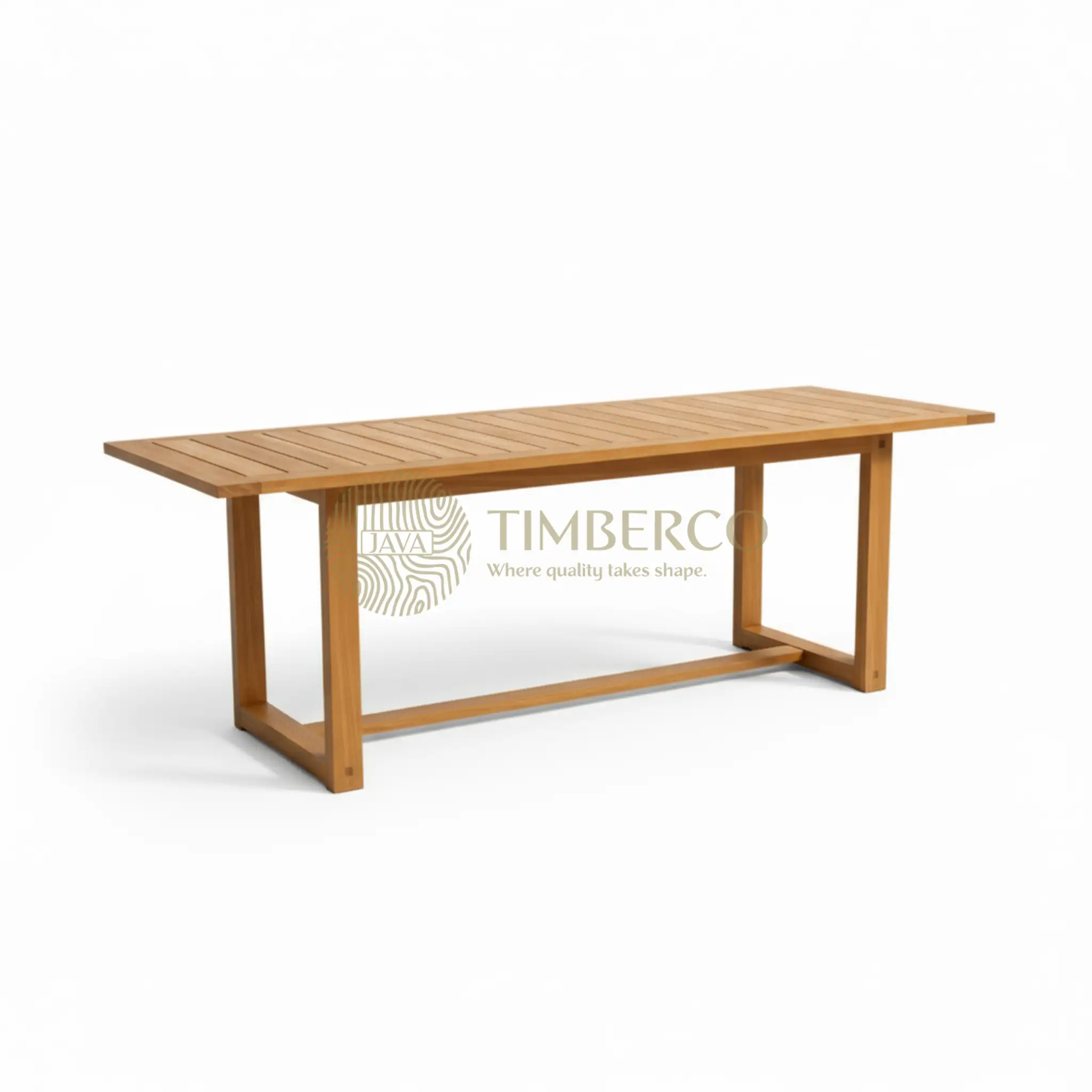 Trestle Slat Dining Table - Code 002